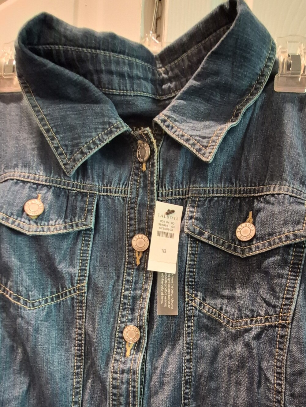 Talbots, Denim Long Sleeves Shirt Dress